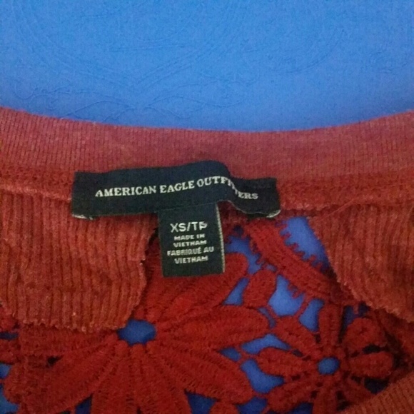 American Eagle Lace Cut Out Thermal, sz XS/TP - Picture 4 of 5